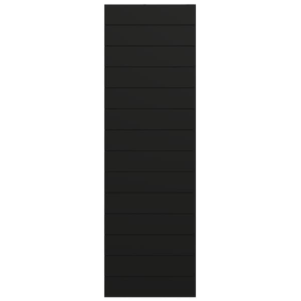 Ekena Millwork True Fit PVC Horizontal Slat Modern Style Fixed Mount Shutters, Black, 12W x 79H, PR - TFP001HZ12X079BL
