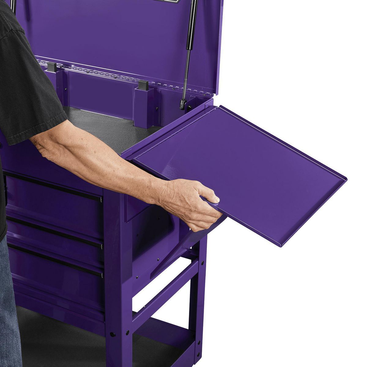 Charola lateral general de EE. UU. para el carro de mecánico de 5 cajones y el carro de banco completo de 6 cajones, morado - 70694