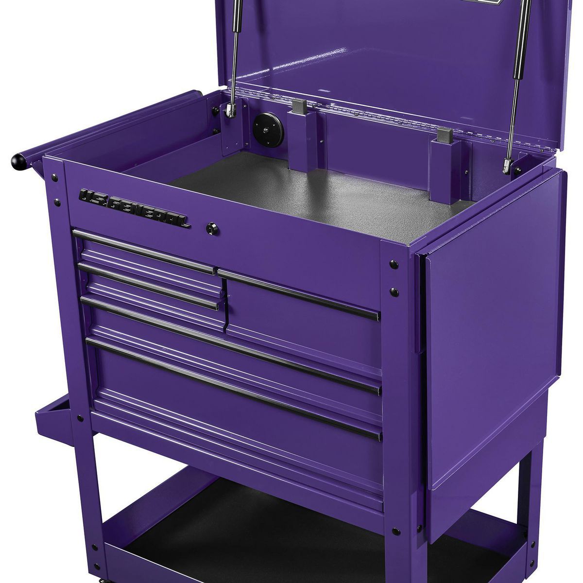 Charola lateral general de EE. UU. para el carro de mecánico de 5 cajones y el carro de banco completo de 6 cajones, morado - 70694