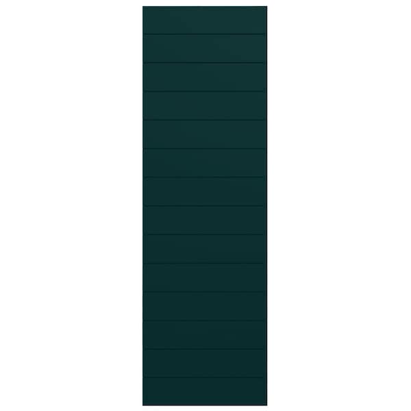 Ekena Millwork True Fit PVC Horizontal Slat Modern Style Fixed Mount Shutters, Thermal Green, 12W x 79H, PR - TFP001HZ12X079FG