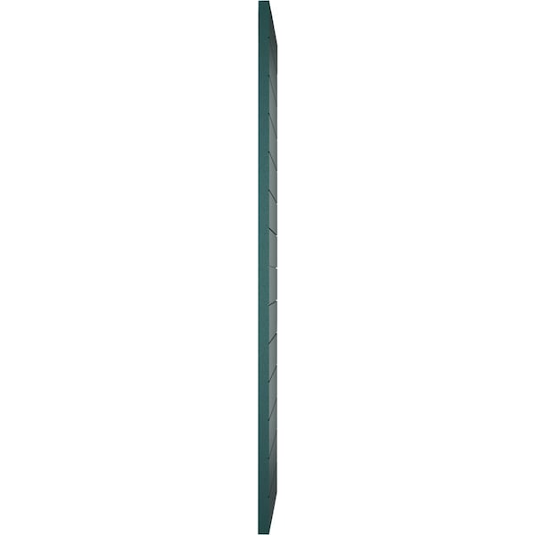 Ekena Millwork True Fit PVC Horizontal Slat Modern Style Fixed Mount Shutters, Thermal Green, 12W x 79H, PR - TFP001HZ12X079FG