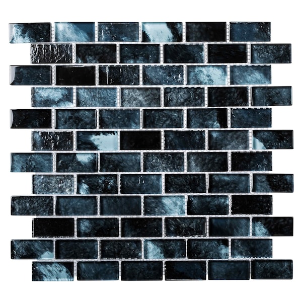 Andova Tiles SAMPLE-Bluz Cerulean 1 in. x 2 in. Glass Mosaic Wall Tile - SAM-ANDBLU967