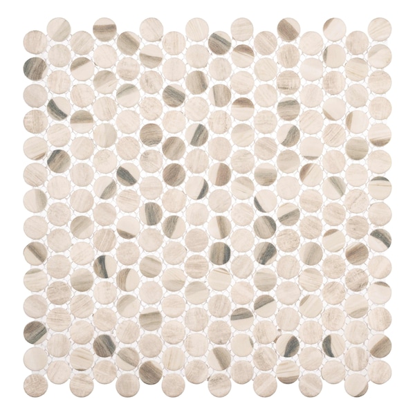 Andova Tiles SAMPLE Dexo 1 x 1 Glass Penny Round Mosaic Wall  Floor Tile - SAM-ANDDEX330