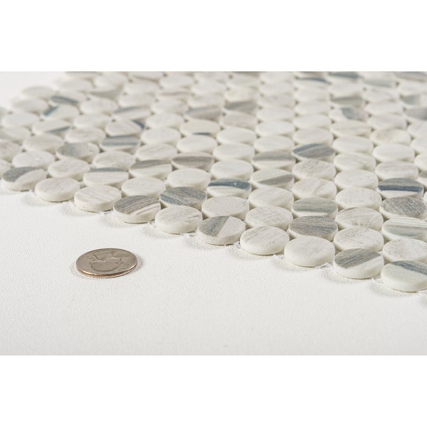 Andova Tiles SAMPLE Dexo 1 x 1 Glass Penny Round Mosaic Wall  Floor Tile - SAM-ANDDEX330