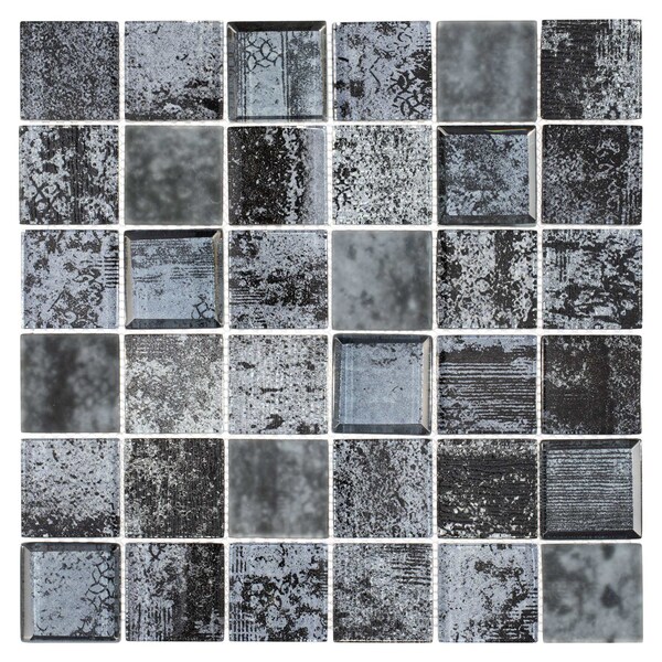 Andova Tiles SAMPLE-Elwood 2 in. x 2 in. Glass Grid Mosaic Wall Tile - SAM-ANDELW875