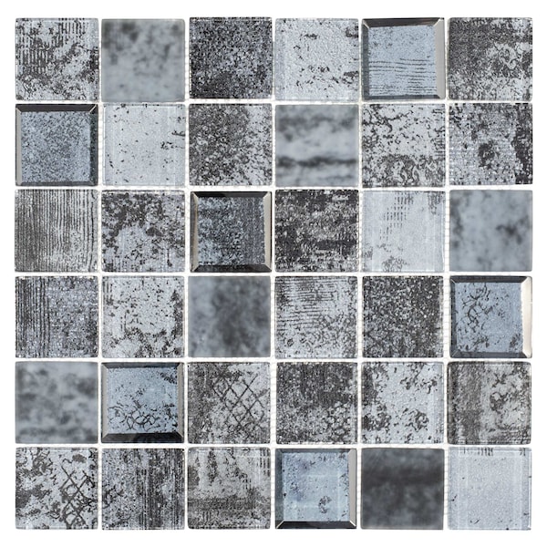 Andova Tiles SAMPLE-Elwood 2 in. x 2 in. Glass Grid Mosaic Wall Tile - SAM-ANDELW875