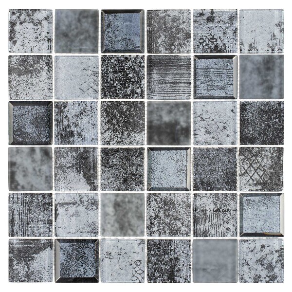 Andova Tiles SAMPLE-Elwood 2 in. x 2 in. Glass Grid Mosaic Wall Tile - SAM-ANDELW875