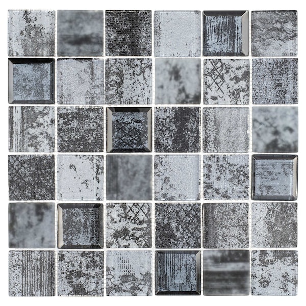 Andova Tiles SAMPLE-Elwood 2 in. x 2 in. Glass Grid Mosaic Wall Tile - SAM-ANDELW875