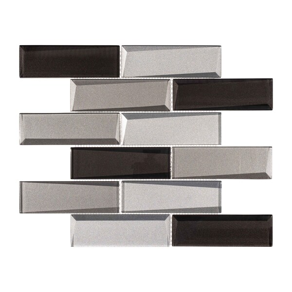 Andova Tiles SAMPLE-Daazen Borealis 2 in. x 6 in. Glass Mosaic Wall Tile - SAM-ANDDAA975