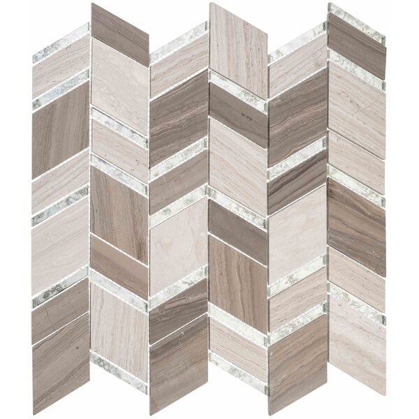 Andova Tiles ANDOVA TILES Casia Marble Chevron Mosaic Tile - ANDCAS181