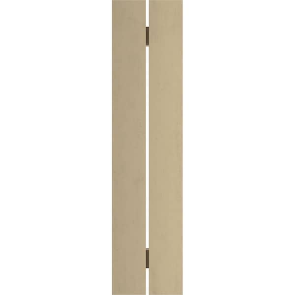 Ekena Millwork Rustic Two Board Spaced Board-n-Batten Rough Cedar Faux Wood Shutters, 11 1/2W x 26H, PR - SHUBSS11X26RCPR