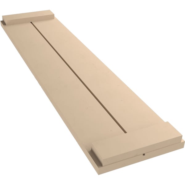Ekena Millwork Rustic Two Board Joined Board-n-Batten Smooth Faux Wood Shutters w/End Batten, 11W x 62H, PR - SHUBJE11X62SMPR