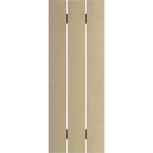Ekena Millwork Rustic Three Board Spaced Board-n-Batten Smooth Faux Wood Shutters, 17 1/2W x 48H, PR - SHUBSS17X48SMPR
