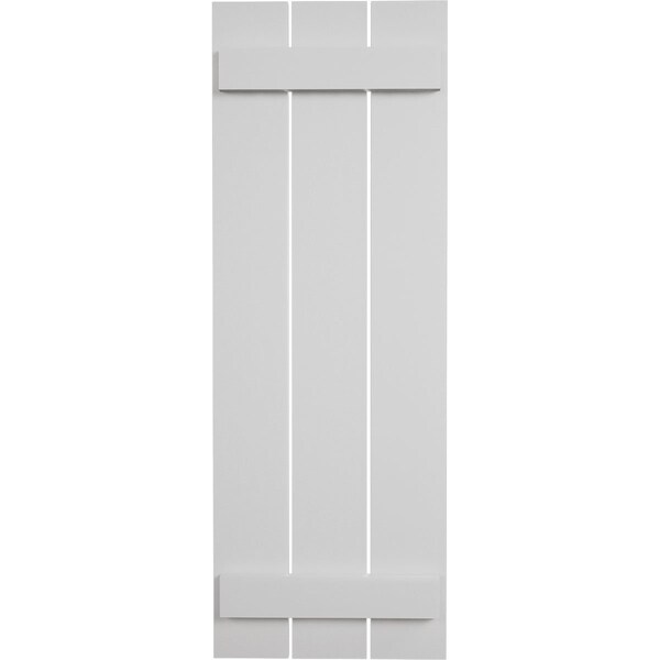 Ekena Millwork Rustic Three Board Spaced Board-n-Batten Smooth Faux Wood Shutters, 17 1/2W x 48H, PR - SHUBSS17X48SMPR