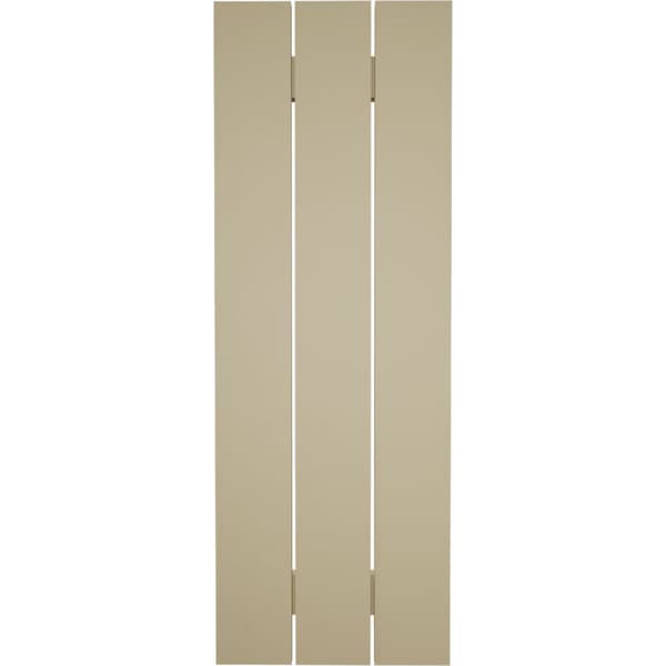 Ekena Millwork Rustic Three Board Spaced Board-n-Batten Smooth Faux Wood Shutters, 17 1/2W x 48H, PR - SHUBSS17X48SMPR