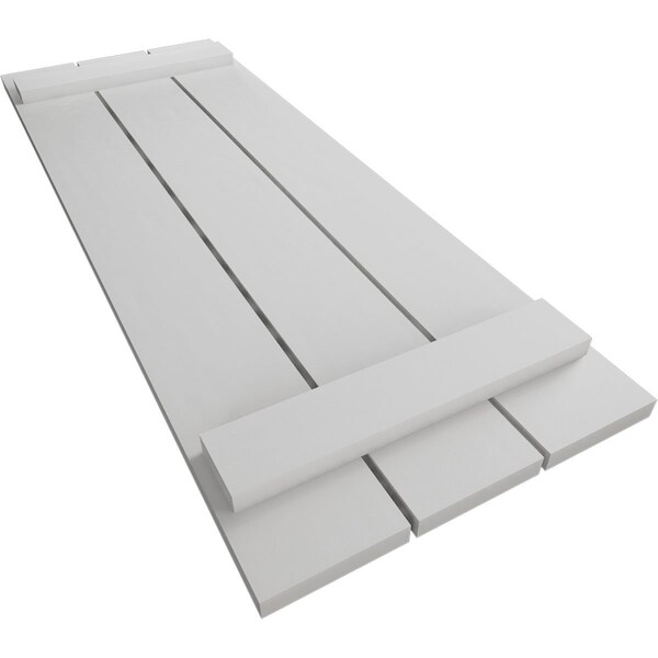 Ekena Millwork Rustic Three Board Spaced Board-n-Batten Smooth Faux Wood Shutters, 17 1/2W x 48H, PR - SHUBSS17X48SMPR