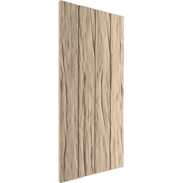 Ekena Millwork Rustic Four Board Joined Board-n-Batten Riverwood Faux Wood Shutters w/No Batten, 22W x 26H, PR - SHUBJN22X26RWPR