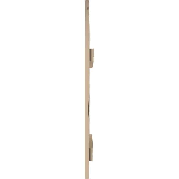 Ekena Millwork Pecky Cypress Joined Board-n-Batten w/Quarter Round Arch Top Faux Wood Shutters, 16.5"W x 58"H - SHUBJQ16X58PCPR