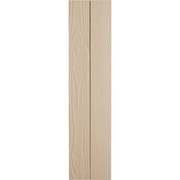 Ekena Millwork Rustic Two Board Joined Board-n-Batten Sandblasted Faux Wood Shutters w/No Batten, 11W x 52H, PR - SHUBJN11X52SDPR