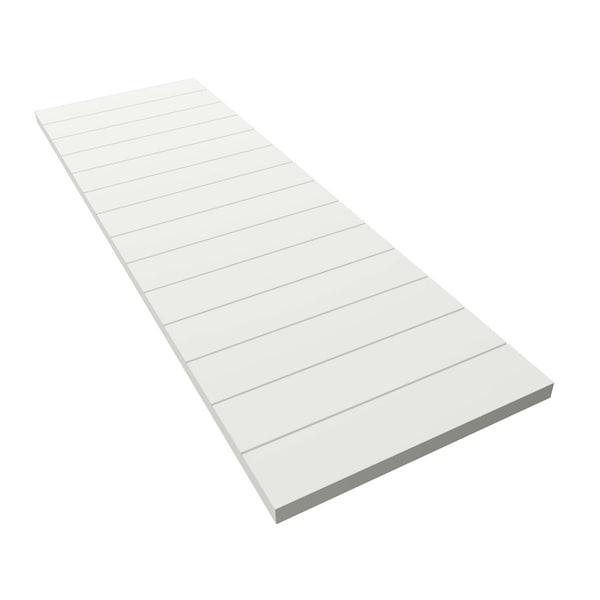 Ekena Millwork True Fit PVC Horizontal Slat Modern Style Fixed Mount Shutters, Unfinished, 12W x 72H, PR - TFP001HZ12X072UN