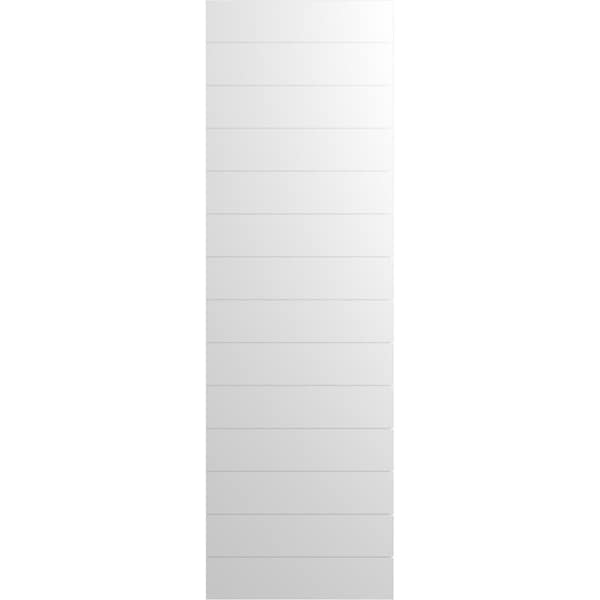 Ekena Millwork True Fit PVC Horizontal Slat Modern Style Fixed Mount Shutters, Unfinished, 12W x 72H, PR - TFP001HZ12X072UN
