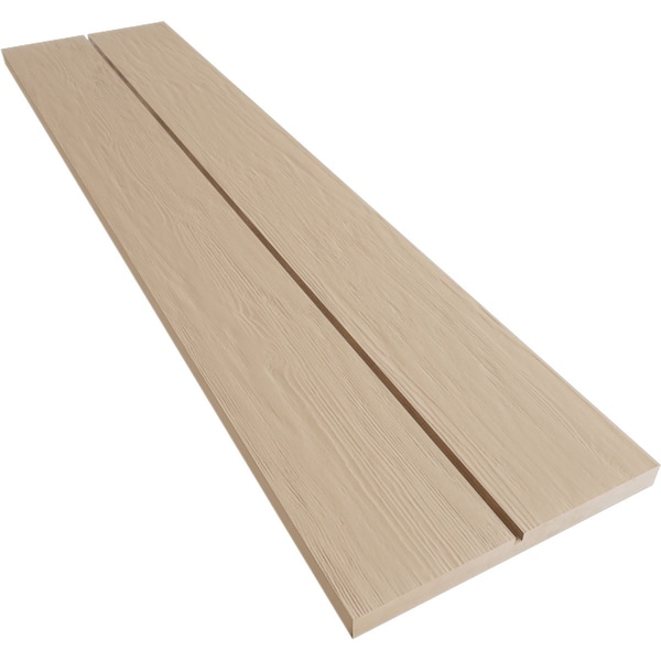 Ekena Millwork Rustic Two Board Joined Board-n-Batten Rough Sawn Faux Wood Shutters w/No Batten, 11W x 52H, PR - SHUBJN11X52RSPR
