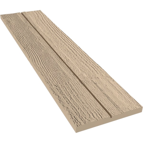 Ekena Millwork Rustic Two Board Joined Board-n-Batten Rough Sawn Faux Wood Shutters w/No Batten, 11W x 52H, PR - SHUBJN11X52RSPR