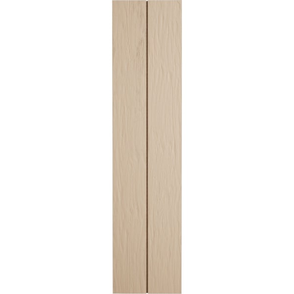 Ekena Millwork Rustic Two Board Joined Board-n-Batten Rough Sawn Faux Wood Shutters w/No Batten, 11W x 52H, PR - SHUBJN11X52RSPR
