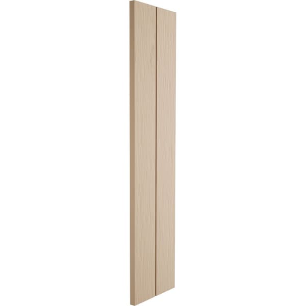 Ekena Millwork Rustic Two Board Joined Board-n-Batten Rough Sawn Faux Wood Shutters w/No Batten, 11W x 52H, PR - SHUBJN11X52RSPR