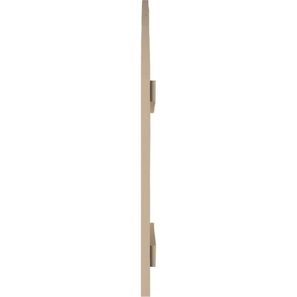 Ekena Millwork Knotty Pine 3 Board Joined Board-n-Batten w/Quarter Round Arch Top Faux Wood Shutters, 16.5"W x 72"H - SHUBJQ16X72KPPR