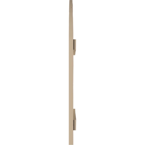 Ekena Millwork Knotty Pine 3 Board Joined Board-n-Batten w/Quarter Round Arch Top Faux Wood Shutters, 16.5"W x 72"H - SHUBJQ16X72KPPR