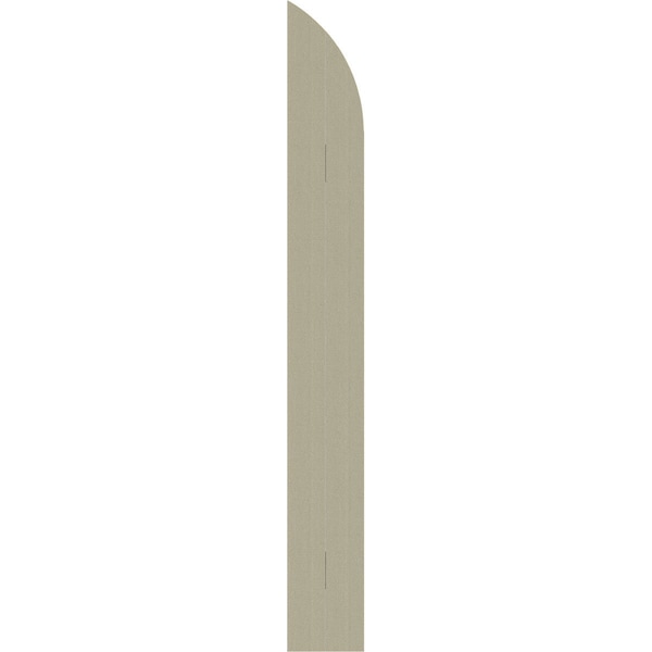 Ekena Millwork Rustic 3 Board Joined Board-n-Batten Faux Wood Shutters w/Quarter Round Arch Top, 16 1/8W x 65H, PR - FBJ06Q16X065RUF