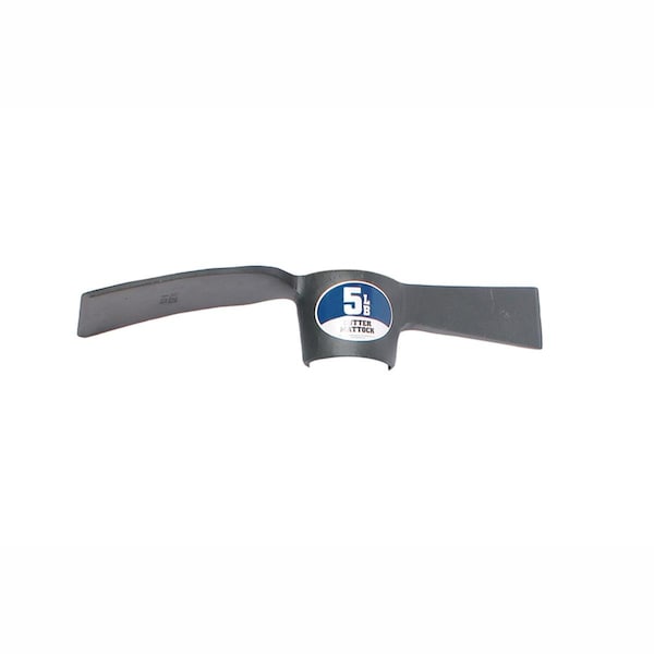 Pipers Pit 5 lbs S400 Jobsite Forged Steel Double Bit with Cutter Mattock Head Black - PI3310987