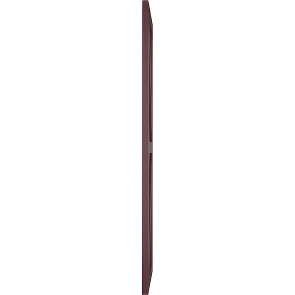 Ekena Millwork True Fit PVC Two Equal Panel Farmhouse Fixed Mount Shutters w/ Z-Bar, Wine Red , 12W x 76H, PR - TFP102FH12X076WR