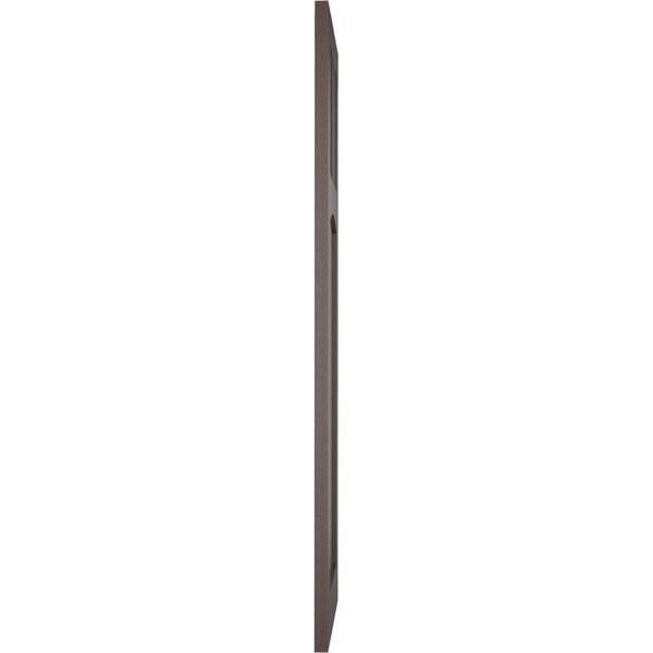 Ekena Millwork True Fit PVC San Miguel Mission Style Fixed Mount Shutters, Raisin Brown, 15W x 65H, PR - TFP001SM15X065TB