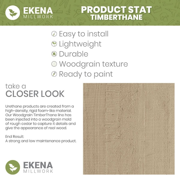 Ekena Millwork Timberthane Faux Rustic Two Board Joined Board-n-Batten Faux Wood Shutters w/Z-Board, 10 3/4"Wx57"H - FBJ06Z11X057RUF