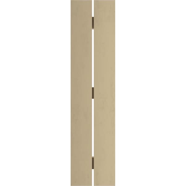 Ekena Millwork Rustic Two Board Spaced Board-n-Batten Pecky Cypress Faux Wood Shutters, 11 1/2"W x 72"H - SHUBSS11X72PCPR
