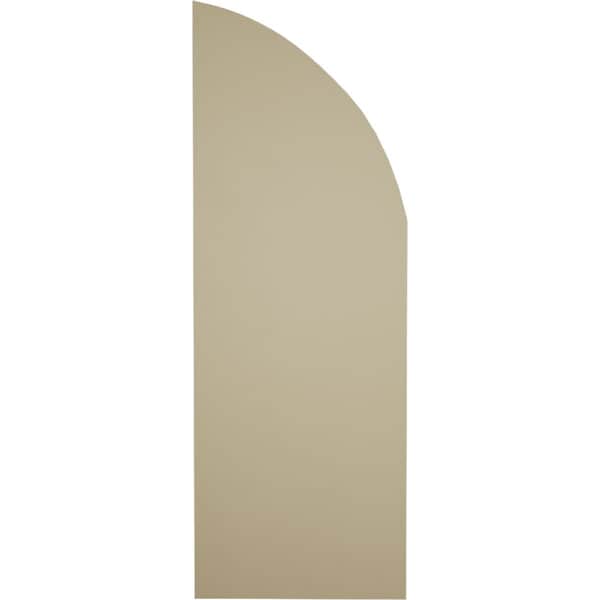 Ekena Millwork Pecky Cypress Joined Board-n-Batten w/Quarter Round Arch Top Faux Wood Shutters, 16.5"W x 38"H - SHUBJQ16X38PCPR