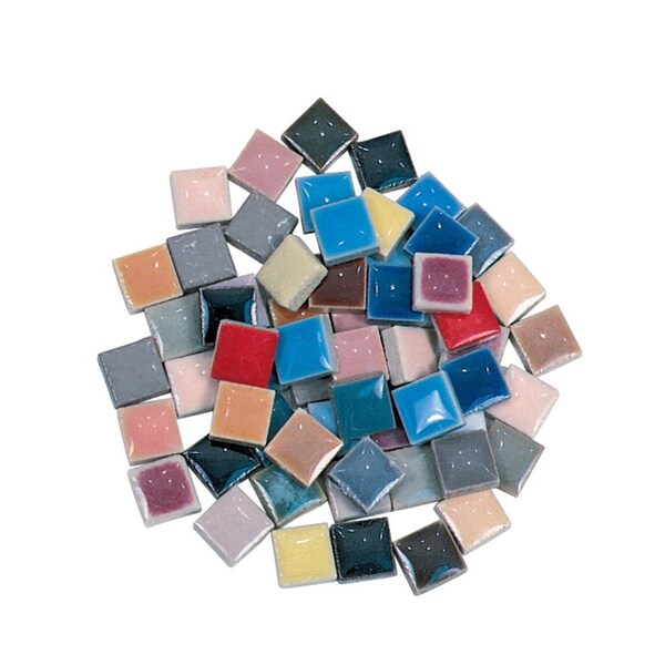 Diamond Tech International Sax Porcelain Special Bulk Mosaic Tile, 0.375 in., Assorted Color, 5 lbs Bag, 2650PK - 452519