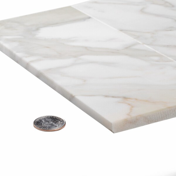 Apollo Tile Sample of 4X12 Carrara White Honed Subway Tile 5 Sq.Ft - APLFCA99412HEC80 SAMPLE