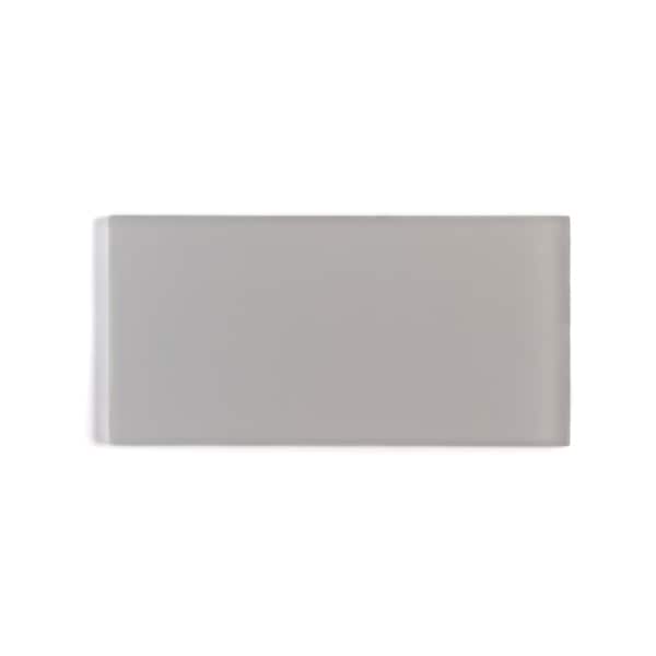 Apollo Tile Sample of 3X6 Frosted Soft Grey Subway Glass Tile 5 Sq.Ft. - APLA99092M36EC104 SAMPLE