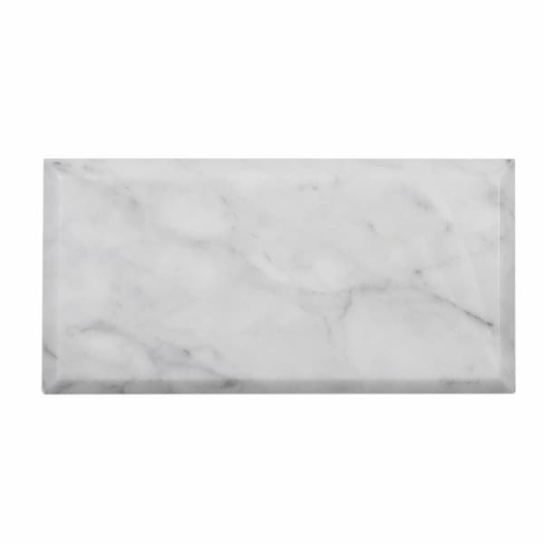 Apollo Tile Sample of 3X6 Carrara White Beveled Subway Polished Tile 5 Sq.Ft - APLFCA9936BPEC78 SAMPLE