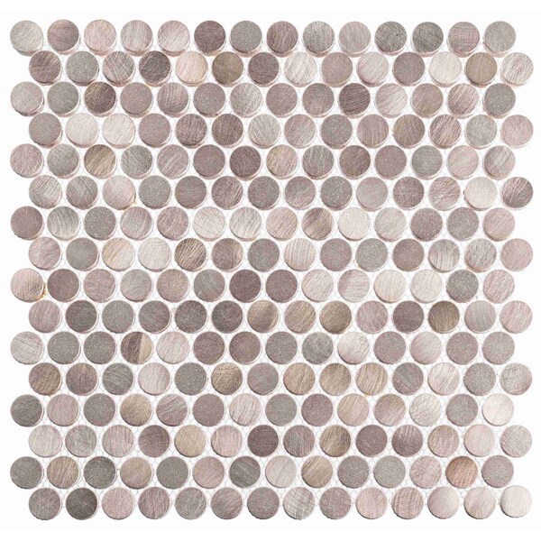Andova Tiles ANDOVA TILES Orb 0.75" x 0.75" Metal Penny Round Mosaic Tile - ANDORB255