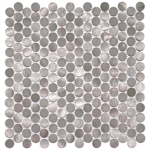 Andova Tiles ANDOVA TILES Orb 0.75" x 0.75" Metal Penny Round Mosaic Tile - ANDORB255