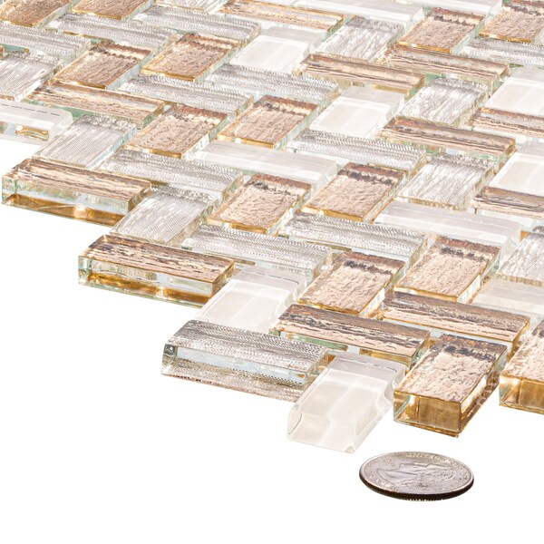 Andova Tiles SAMPLE-Velmo 1 in. x 1.25 in. Glass Mosaic Wall Tile - SAM-ANDVEL1014