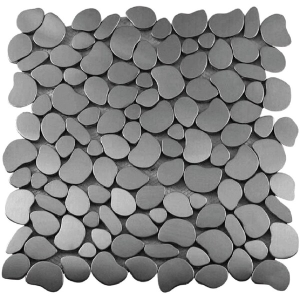 Apollo Tile Ciottolo Metal Pebble 5.17 sq.ft 12.2 in. x12.2 in. Mosaic Tile, 5PK - APLMM9926EC33