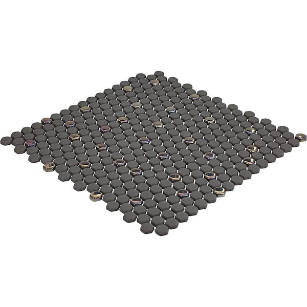Daltile Starcastle 5/8'' Mini Hexagon Glass Wall and Floor Mosaic, 15PK - SC79MINIHEXMSMT
