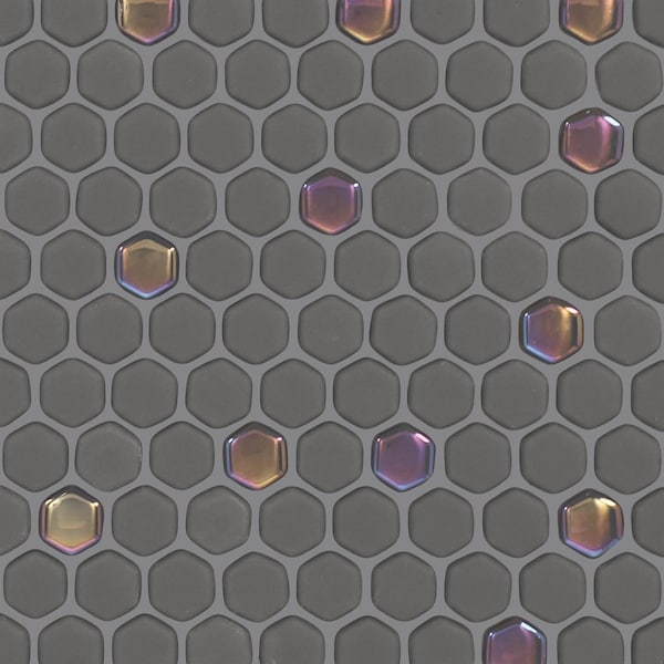 Daltile Starcastle 5/8'' Mini Hexagon Glass Wall and Floor Mosaic, 15PK - SC79MINIHEXMSMT