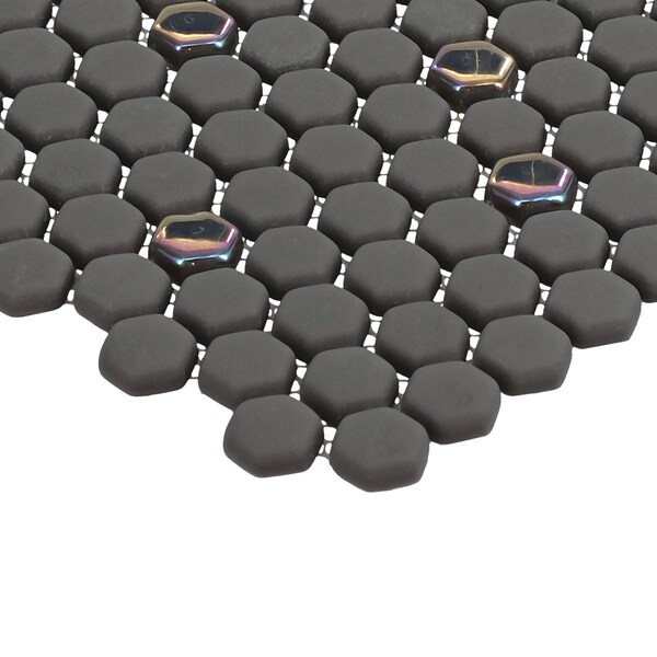 Daltile Starcastle 5/8'' Mini Hexagon Glass Wall and Floor Mosaic, 15PK - SC79MINIHEXMSMT