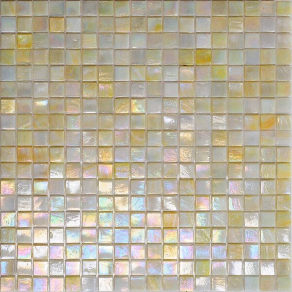 Apollo Tile Skosh 11.6inx11.6in Glossy Behr French Beige Glass Mosaic Wall and Floor Tile 18.69 sqft/case, 20PK - APLNB88BG326A